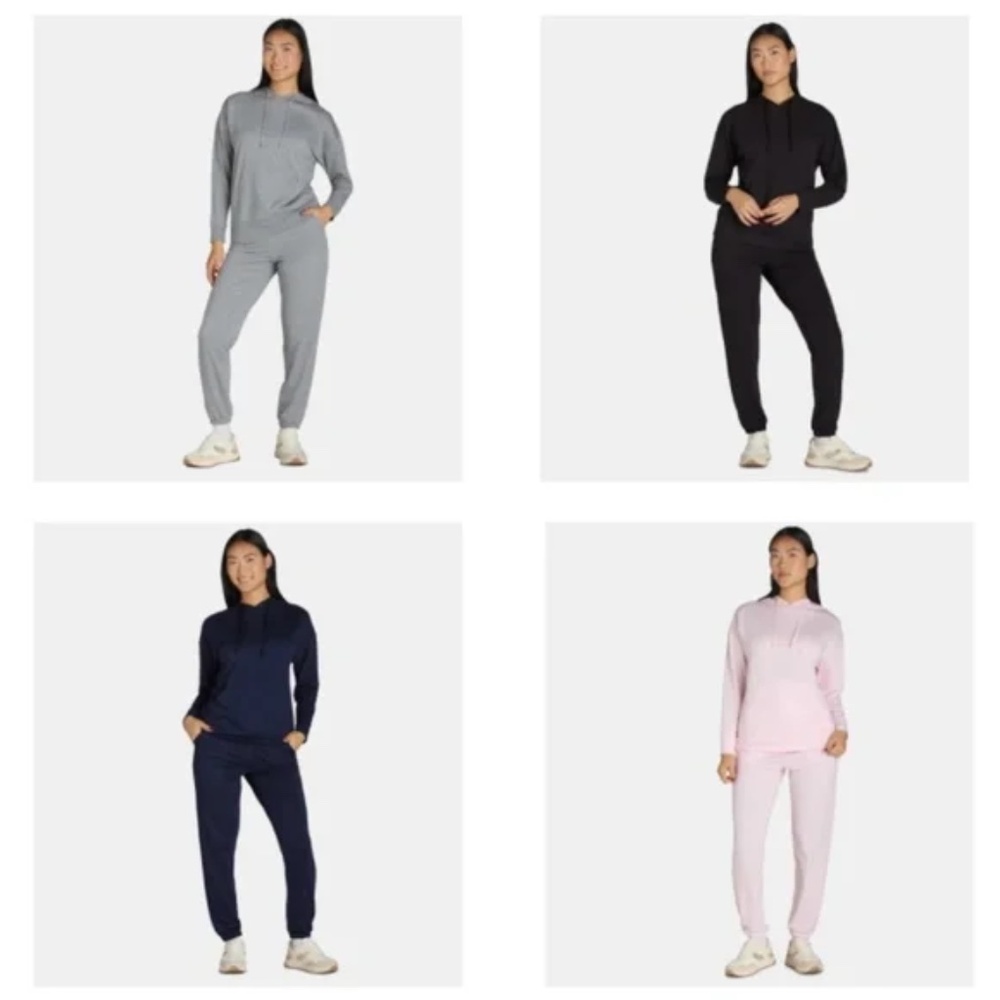 NEW Bundle 4 sets Women' 2 piece sweatsuit set hoodie w sweatpants PLUS 2X XXL